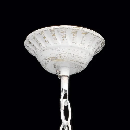 Люстра подвесная Аврора 371010705 DeMarkt без плафона на 5 ламп, основание белое бежевое патина в стиле классический прованс  фото 6