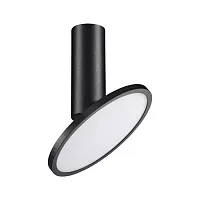 Светильник накладной LED Hat 358346 Novotech белый 1 лампа, основание чёрное в стиле современный круглый