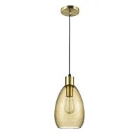 Светильник подвесной Placido 441 VL5055P14 Vele Luce янтарный 1 лампа, основание золотое в стиле современный выдувное
