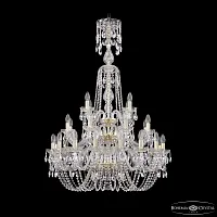 Люстра подвесная 1402/16+8+4/300/XL-123/3d G Bohemia Ivele Crystal без плафона на 28 ламп, основание золотое в стиле классика sp