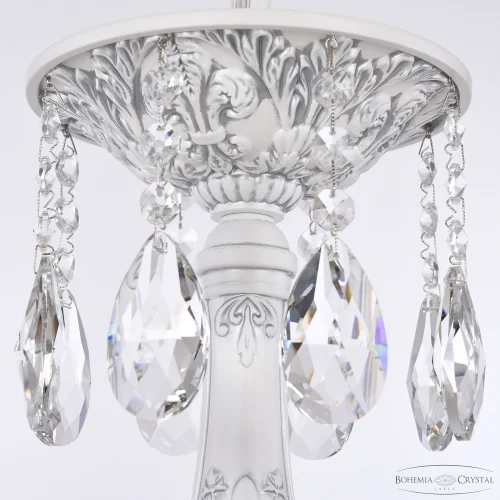 Люстра подвесная AL78101/8/250 B WMN P1 U Angel Bohemia Ivele Crystal белая на 8 ламп, основание белое никель патина в стиле классический sp фото 7