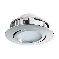 Светильник точечный LED PINEDA 95848 Eglo хром серый 1 лампа, основание хром серое в стиле современный 