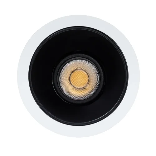 Светильник точечный LED Scroll A3312PL-1WH Arte Lamp белый чёрный 1 лампа, основание белое в стиле современный круглый фото 3