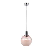 Светильник подвесной Unicum VL5373P21 Vele Luce розовый 1 лампа, основание хром в стиле современный шар
