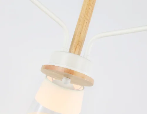Люстра потолочная TR4737 Ambrella light белая на 3 лампы, основание белое в стиле современный  фото 6