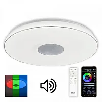 Светильник потолочный LED Старлайт с Bluetooth и пультом Light & Music CL703M101 Citilux белый 1 лампа, основание белое в стиле модерн хай-тек с пультом