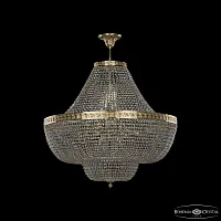 Люстра подвесная 19091/H1/80IV G C1 Bohemia Ivele Crystal прозрачная на 22 лампы, основание золотое в стиле классика sp