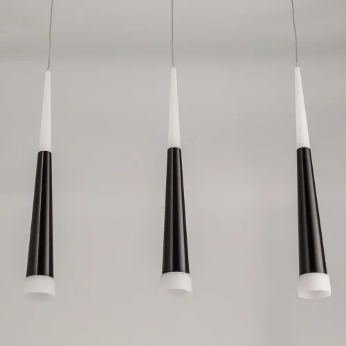 Светильник подвесной LED Вегас CL227051 Citilux чёрный 5 ламп, основание чёрное в стиле современный хай-тек каскад трубочки фото 3