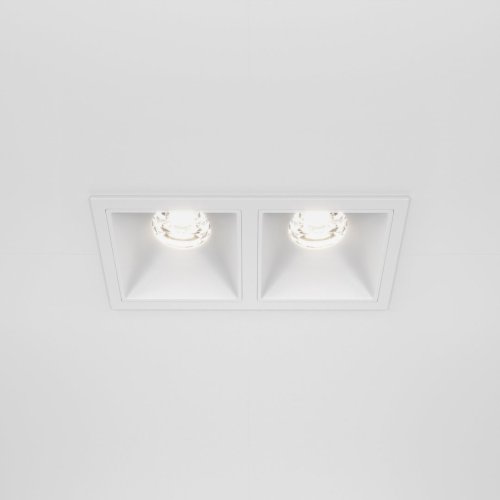 Светильник точечный Alfa LED DL043-02-10W4K-D-SQ-W Maytoni белый 2 лампы, основание белое в стиле современный  фото 4