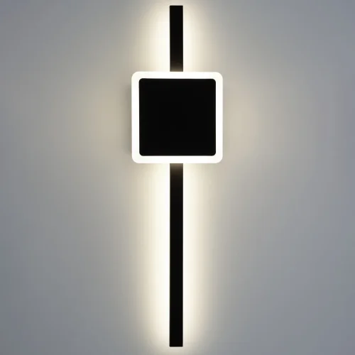 Бра с выключателем LED Стиг CL203401 Citilux чёрный на 1 лампа, основание чёрное в стиле хай-тек современный отражённый свет фото 3