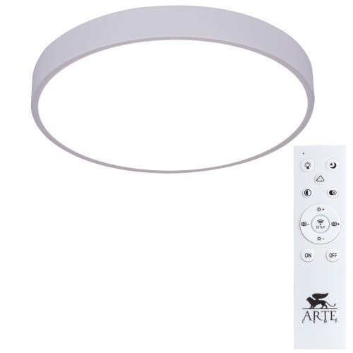 Светильник потолочный LED с пультом Arena A2661PL-1WH Arte Lamp белый 1 лампа, основание белое в стиле хай-тек с пультом фото 2