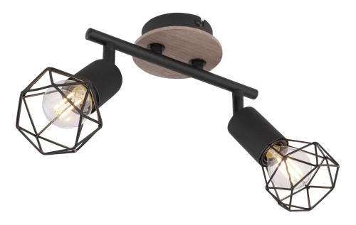 Спот с 2 лампами Xara I 54802S-2H Globo чёрный E14 в стиле лофт современный 