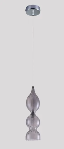 Светильник подвесной IRIS SP1 B SMOKE Crystal Lux серый 1 лампа, основание хром в стиле современный 