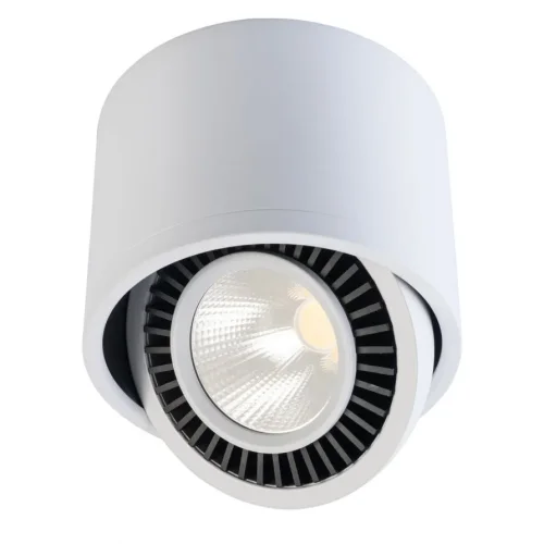 Светильник накладной LED Круз 637017301 DeMarkt белый 1 лампа, основание белое в стиле хай-тек круглый фото 3
