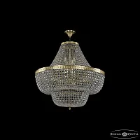 Люстра подвесная 19101/H1/90IV G C1 Bohemia Ivele Crystal прозрачная на 26 ламп, основание золотое в стиле классика sp
