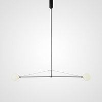 Светильник подвесной LINES H 140824-26 ImperiumLoft белый 2 лампы, основание чёрное в стиле минимализм 