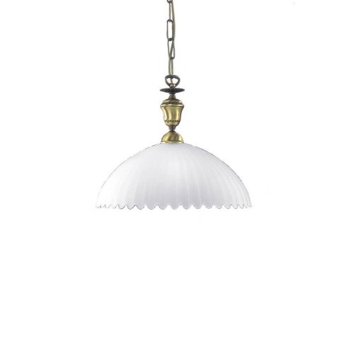 Светильник подвесной L 1825/42 Reccagni Angelo белый 1 лампа, основание античное бронза в стиле классический 