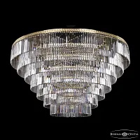 Люстра подвесная хрустальная 85011/180-105 G Bohemia Ivele Crystal прозрачная на 48 ламп, основание золотое в стиле классика r