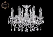 Люстра подвесная хрустальная 11.21.6.141.Cr.Sp Bohemia Art Classic прозрачная на 6 ламп, основание хром в стиле классический Люстра подвесная хрустальная 11.21.6.141.Cr.Sp Bohemia Art Classic прозрачная на 6 ламп, основание хром в стиле классический
