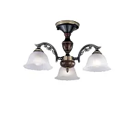 Люстра потолочная PL 2700/3 Reccagni Angelo белая на 3 лампы, основание бронзовое коричневое в стиле классический кантри Люстра потолочная PL 2700/3 Reccagni Angelo белая на 3 лампы, основание бронзовое коричневое в стиле классический кантри