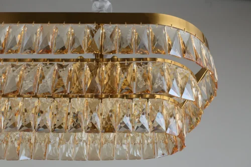Люстра подвесная Francheska APL.837.03.12 Aployt янтарная на 12 ламп, основание бронзовое в стиле классический  фото 6