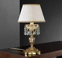 Настольная лампа P 6520 P Reccagni Angelo белая жёлтая 1 лампа, основание золотое латунь металл в стиле классический 