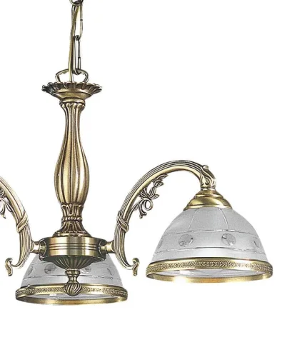 Люстра подвесная L 3830/3  Reccagni Angelo белая на 3 лампы, основание античное бронза в стиле классический  фото 2