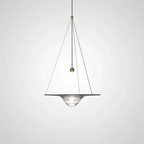 Светильник подвесной CLEPSYDRA 151846-26 ImperiumLoft прозрачный 1 лампа, основание латунь в стиле современный лофт  фото 2