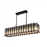 Люстра подвесная Panorama L4688-91 MBK iLamp прозрачная на 7 ламп, основание чёрное в стиле современный Люстра подвесная Panorama L4688-91 MBK iLamp прозрачная на 7 ламп, основание чёрное в стиле современный