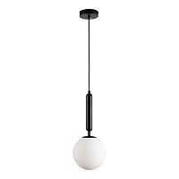 Светильник подвесной Cleburne LSP-8587 Lussole белый 1 лампа, основание чёрное в стиле современный 