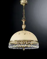 Люстра подвесная  L 6206/38 Reccagni Angelo жёлтая на 3 лампы, основание античное бронза в стиле классический 