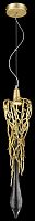 Светильник подвесной Divina WE186.01.503 Wertmark прозрачный бронзовый 1 лампа, основание бронзовое в стиле арт-деко современный 