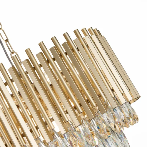 Люстра подвесная Barletta SL1625.203.09 ST-Luce янтарная на 9 ламп, основание бежевое матовое золото в стиле современный  фото 4