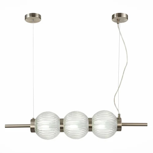 Светильник подвесной Marena SL1155.113.03 ST-Luce прозрачный 3 лампы, основание никель в стиле современный шар
