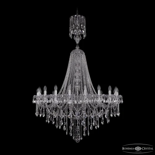 Люстра подвесная 1415/20/400/XL-173 Ni Bohemia Ivele Crystal без плафона на 20 ламп, основание никель в стиле классический sp