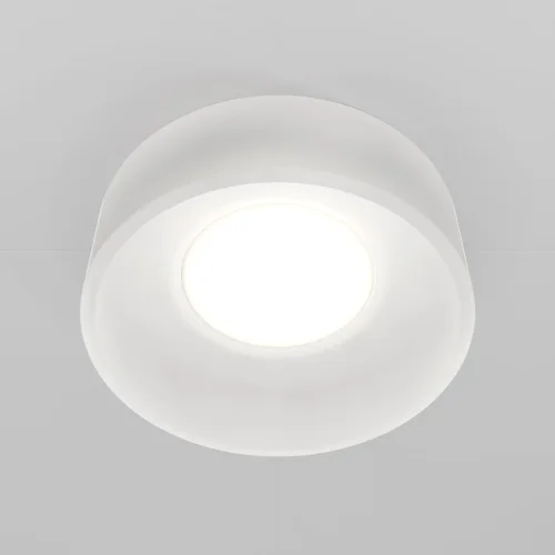 Светильник точечный Glasera DL046-01W Maytoni белый 1 лампа, основание белое в стиле хай-тек современный  фото 4