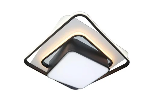 Светильник потолочный LED с пультом 81038/4C Natali Kovaltseva белый 1 лампа, основание белое чёрное в стиле хай-тек с пультом квадраты фото 2