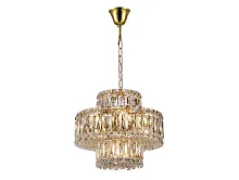 Люстра подвесная 8458+3/C gold Newport прозрачная на 8 ламп, основание золотое в стиле классический Люстра подвесная 8458+3/C gold Newport прозрачная на 8 ламп, основание золотое в стиле классический