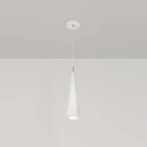 Светильник подвесной Nevill P318-PL-01-W Maytoni белый 1 лампа, основание белое в стиле современный трубочки фото 3