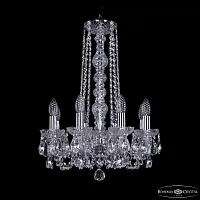Люстра подвесная 1402/8/141/h-57 Ni Bohemia Ivele Crystal без плафона на 8 ламп, основание никель в стиле классика sp