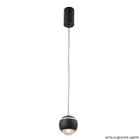 Светильник подвесной LED CARO SP LED BLACK Crystal Lux чёрный 1 лампа, основание чёрное в стиле современный шар