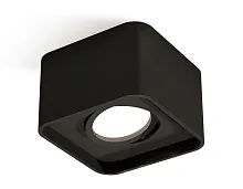 Светильник накладной XS7833010 Ambrella light чёрный 1 лампа, основание чёрное в стиле хай-тек современный квадратный