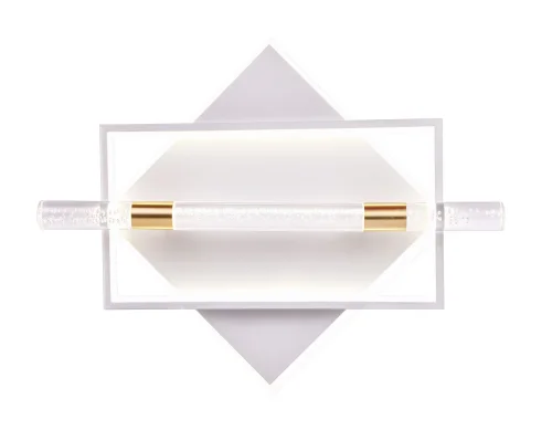 Люстра потолочная LED с пультом FL5012 Ambrella light белая на 1 лампа, основание белое в стиле современный хай-тек с пультом квадраты фото 3