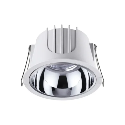 Светильник точечный LED Knof 358693 Novotech белый хром 1 лампа, основание белое в стиле современный 