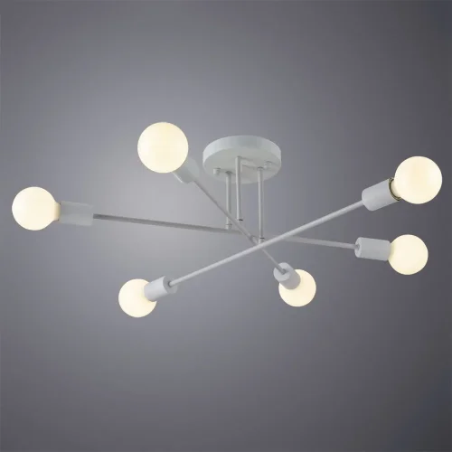 Люстра потолочная Alastor A5435PL-6WH Arte Lamp без плафона на 6 ламп, основание белое в стиле современный  фото 2