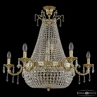 Люстра потолочная 2101H208/6/80IV/Y1 G Bohemia Ivele Crystal без плафона на 12 ламп, основание золотое прозрачное в стиле классический sp