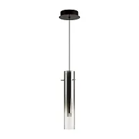 Светильник подвесной LED Shiny 5062/5L Odeon Light чёрный 1 лампа, основание чёрное в стиле современный трубочки