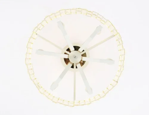 Люстра потолочная Traditional TR5051 Ambrella light прозрачная на 6 ламп, основание белое золотое в стиле арт-деко  фото 6