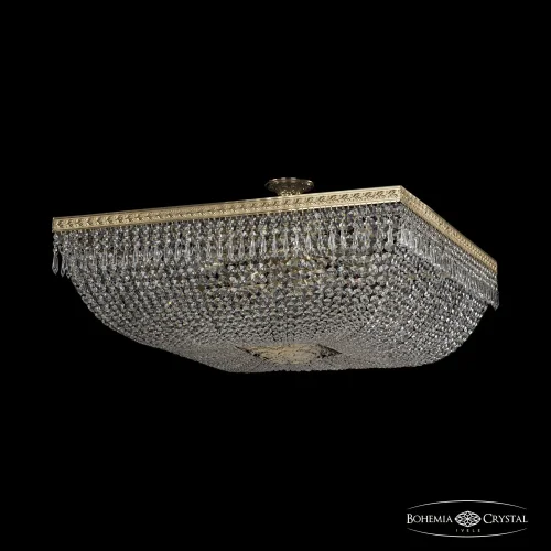 Люстра потолочная хрустальная 19012/100IV G Bohemia Ivele Crystal прозрачная на 20 ламп, основание золотое в стиле классический sp