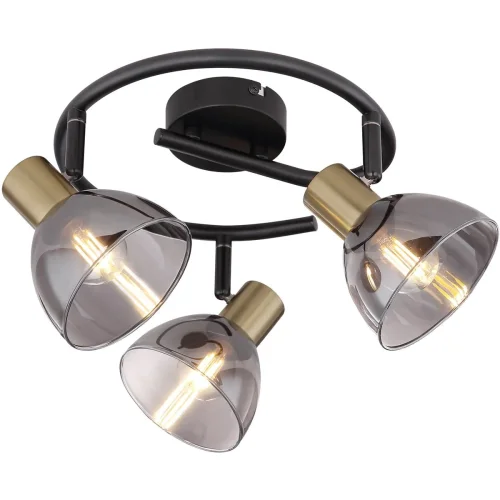 Спот с 3 лампами Jay 54305-3 Globo чёрный серый E14 в стиле лофт современный 